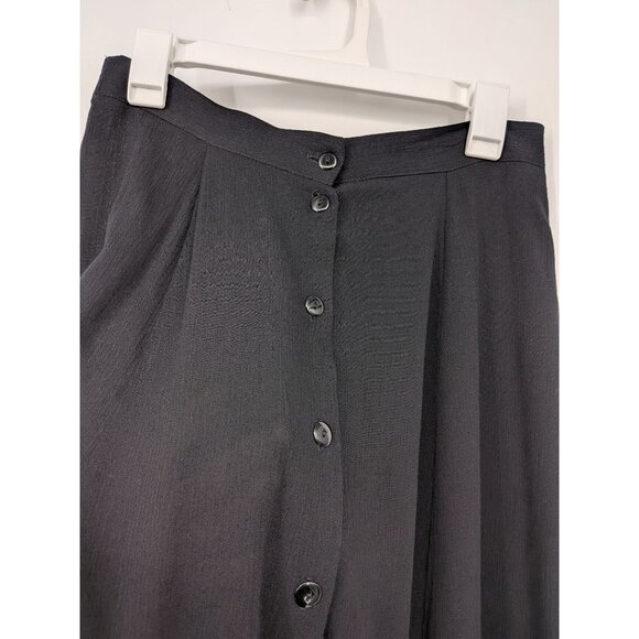 Vintage Krush of California Midi Skirt Size L Crinkle Button Up Witchy 90s Boho - Picture 4 of 10